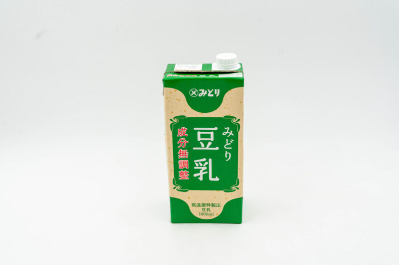 業務スーパーで買える豆乳、みどり豆乳のパッケージ